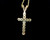 Vintage 14k Yellow Gold .1ct Diamonds Cross Petite Pendant Necklace 16”