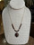 Antique Art Deco Edwardian/Bohemian Garnet Paste Spelter Necklace Size 16.5 in