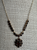 Antique Art Deco Edwardian/Bohemian Garnet Paste Spelter Necklace Size 16.5 in