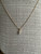 Vintage 14K Gold Plated Rope Chain Necklace Marquise CZ Pendant Size 18in