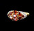 Vintage Gold over Sterling Silver Red Garnet Gemstone Clear CZ Stone Ring sz 8.5