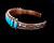 Vintage Native American Zuni Old Pawn Copper Petit Point Turquoise Cuff Bracelet 6"