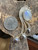 Vintage Sterling Silver Moonstone Gray Pearl Pendant 2.5in