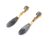 Vintage 14k Yellow Gold Gray Jadeite Jade Long Drop Dangle Earrings 1.25”