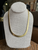Vintage Givenchy GG Gold Plated Herringbone Chain Necklace 30in