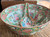 Antique Chinese Qing Famille Rose Medallion Porcelain Bowl & Spoon Set Canton