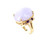 Vintage 14k Gold 13.27cttw Lavender Jade Jadeite Diamond Amethyst Ring Sz 4