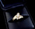 Vintage 14k Gold .73cttw Diamond Hollywood Regency Wedding Ring Szul Ring s 5.5
