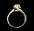 Vintage 14k Gold .73cttw Diamond Hollywood Regency Wedding Ring Szul Ring s 5.5