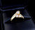 Vintage 14k Gold .73cttw Diamond Hollywood Regency Wedding Ring Szul Ring s 5.5