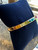 Vintage Givenchy GP Multicolored Princess Cut Crystal Rhinestone Channel Set Hinged Bangle Bracelet 6in
