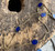 Vintage 14k Gold- Lapis Lazuli By The Yard- Link Beautiful  Chain Necklace 24”