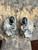 Vintage Navajo Native American Sterling Silver Black Onyx Clip On Earrings