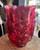 Vintage Fenton Empress Vase Art Glass Country Cranberry Pressed Chinese Rare