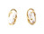 Vintage 14k Gold White Baroque Pearl Abstract Elegant post Back Earrings 14mm