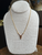 Vintage 18K Gold Plated Bohemian Garnet Paste Box Chain Necklace 16”