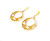 Vintage 14k Yellow Gold Milgrain Open Metalwork Scroll Drop Dangle Earrings 1.15”