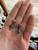 Vintage Sterling Carolyn Pollack Royston Turquoise Drop Dangle Post Earrings