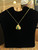 Vintage 1940’s 12KT Gold Filled Abstract Nephrite Jade & Cultured Pearl Necklace