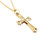Vintage 10k Yellow Gold Cross Light Pretty Pendant Necklace 18”