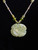 Vintage Green  Prehnite- Green Spinel  Beads-Flower Pendant Bead Necklace 19”