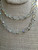 Antique Deco  Sterling  Iridescent AB Crystal Bead Necklace Marcasite Clasp 29"