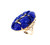 Vintage MCM 14k Yellow Gold Carved Lapis Lazuli Diamond Large Statement Ring s 7