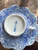 Antique Chinese Porcelain Qing Demitasse Cup & Saucer Phoenix Blue  Hand Painted