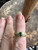 Vintage 14k Gold .23ct Oval Columbian Emerald Diamond Draped Pretty Ring Size 6