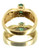 Vintage 14k Gold .23ct Oval Columbian Emerald Diamond Draped Pretty Ring Size 6