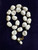 Vintage Deco Miriam Haskell Milk Glass Bead Choker Necklace 15”