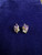 Vintage 14K Yellow Gold Amethyst HIJ VS1  .154 cts  Diamond  Post Back Stud Earrings