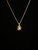 Vintage  Pear Cut Teardrop Australian Opal Stone Organic Gold Pendant Necklace 17”