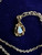 Vintage  Pear Cut Teardrop Australian Opal Stone Organic Gold Pendant Necklace 17”