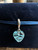Pandora Sterling Blue Glass Heart Charm Multi Strand Fabric Cord Bracelet 8”