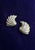 Vintage Sterling Silver Swirl Shell Mexico TV-30 Clip On Earrings 1.25"