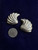 Vintage Sterling Silver Swirl Shell Mexico TV-30 Clip On Earrings 1.25"