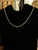Vintage Italy Sterling Silver Gold Plated Twisted Herringbone Necklace 18"