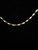 Vintage Italy Sterling Silver Gold Plated Twisted Herringbone Necklace 18"