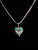 Vintage F. Barney Sterling Zuni Hopi Turquoise/Coral/MOP Heart Necklace 15”