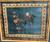 Vintage Chinese Art Embroidery on Silk Bird & Flowers Trimmed Framed Beautiful