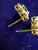 Vintage MCM 14k Gold Blue Sapphire Marquise Spinel Diamond Cluster Halo Earrings