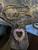 Vintage Gold Plated Over Sterling Marquise Pink CZ Heart Valentine Necklace 18”