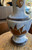 VTG Tonala Mexico Pottery Blue Ceramic Vase Folk Art Signed Birds Butterflies 12