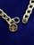 Vintage 18k Gold Plated Givenchy France 7.4mm Curb Chain Necklace 16.5”