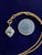 Vintage Gold Plated Art Deco Revival Blue Spinel Quartz Necklace 18”