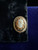 Vintage Gold Plated Cameo Carved Shell Screw Back Earrings .75”