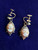 Vintage GP Victorian Revival Carved Cameo Shell Screw Back Earrings 1.5"