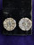 Vintage Deco SP Pave Crystal Round Roquette Circle Screw Back Earrings