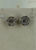 Vintage Deco SP Pave Crystal Round Roquette Circle Screw Back Earrings